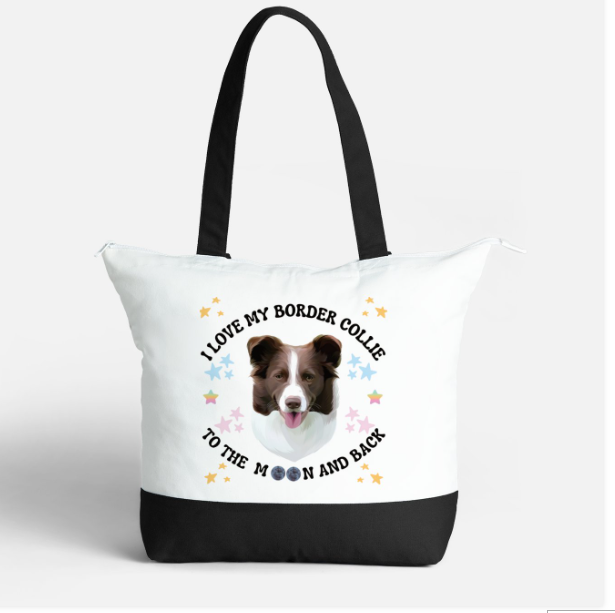 Border Collie Tote Bags - Image 8